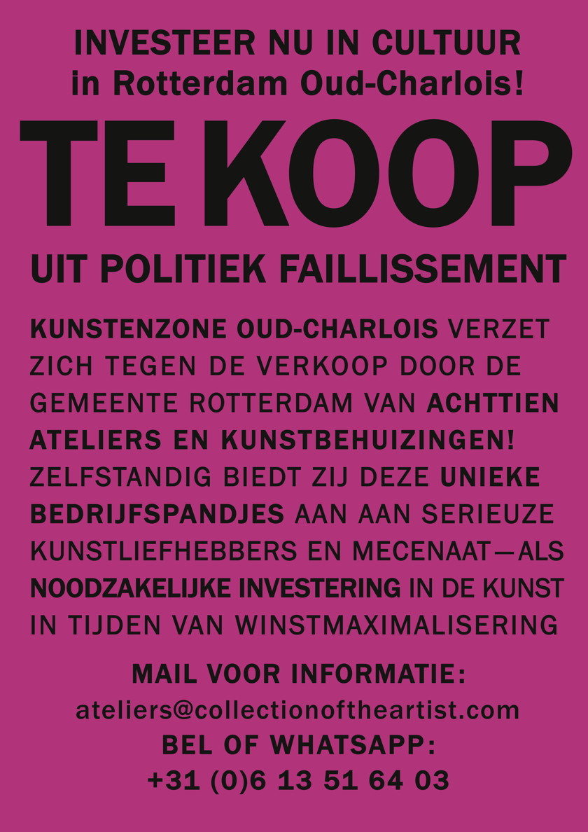 TE KOOP ATELIERS